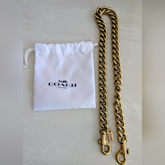 Coach Accessories - Coach Brass Gold Chain Strap